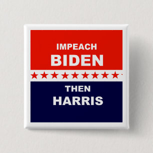 Bóton Quadrado 5.08cm Impeach Biden Than Harris