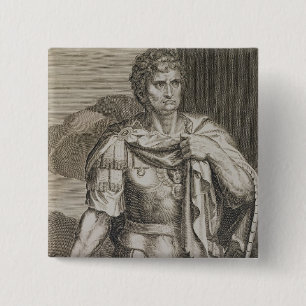 Bóton Quadrado 5.08cm Imperador de Nero Claudius Caesar do ANÚNCIO de