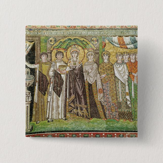 Bóton Quadrado 5.08cm Imperatriz Theodora (Frente)