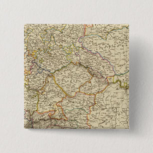 Bóton Quadrado 5.08cm Império Alemão, Hungria, Galiza