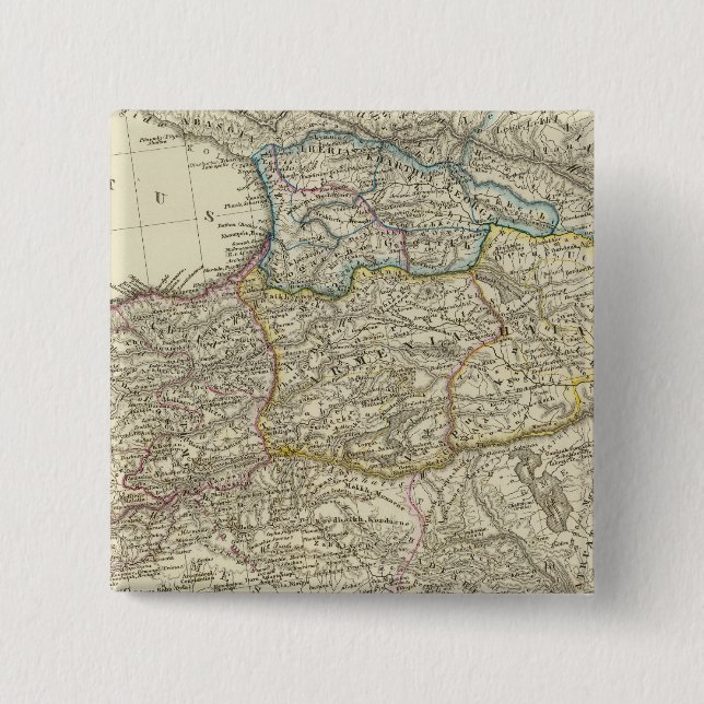 Bóton Quadrado 5.08cm Império Bizantino, Leste (Frente)