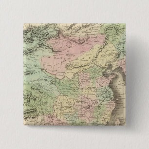 Bóton Quadrado 5.08cm Império Chinês e Japão