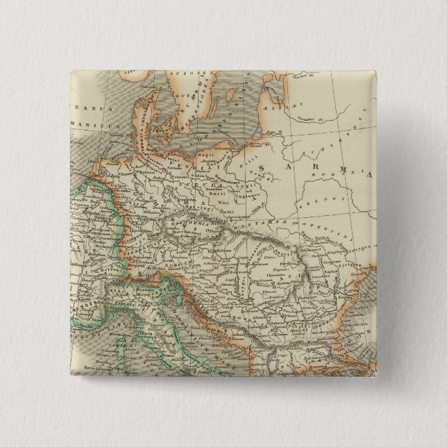 Bóton Quadrado 5.08cm Império Romano Antigo (Frente)