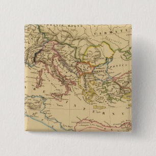 Bóton Quadrado 5.08cm Império Romano sob Constantino e Trajano
