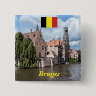 Bóton Quadrado 5.08cm Impressionante! Bruges - Bélgica