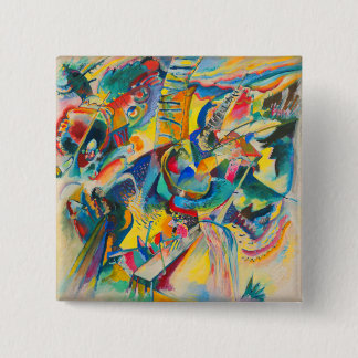 Bóton Quadrado 5.08cm Improvisação Klamm por Wassily Kandinsky