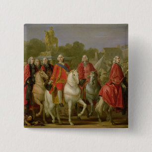 Bóton Quadrado 5.08cm Inauguração do lugar Louis XV