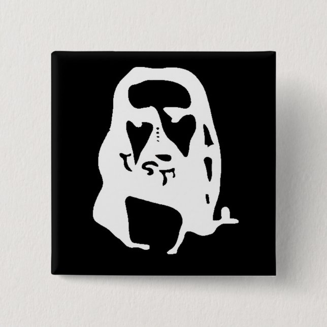 Bóton Quadrado 5.08cm Incrível ilusão óptica do Cristo de Jesus (Frente)