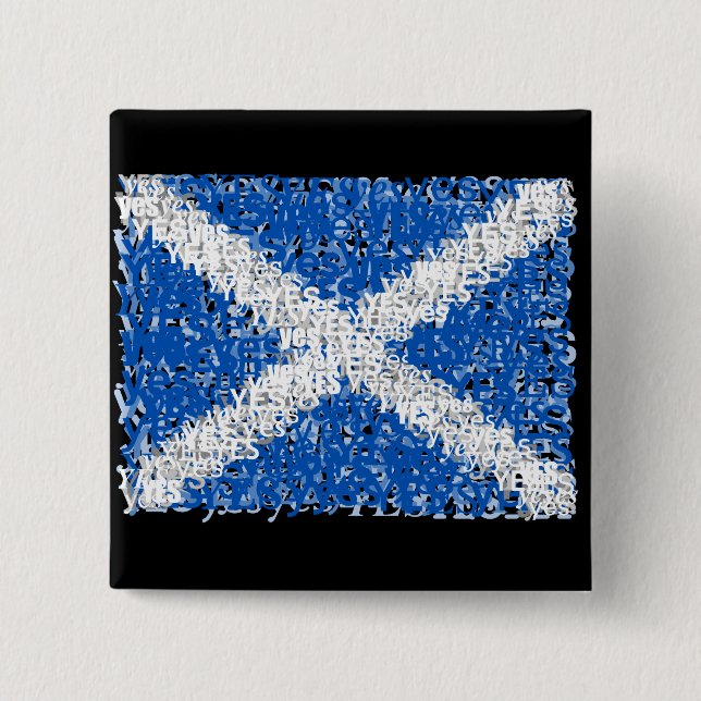 Bóton Quadrado 5.08cm Independência de Scotland: Os Scottish embandeiram (Frente)