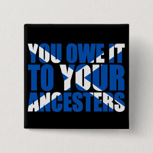 Bóton Quadrado 5.08cm Independência escocesa: Você deve-á seus