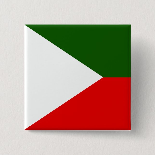 Bóton Quadrado 5.08cm Independente de Kashmir, bandeira de India (Frente)
