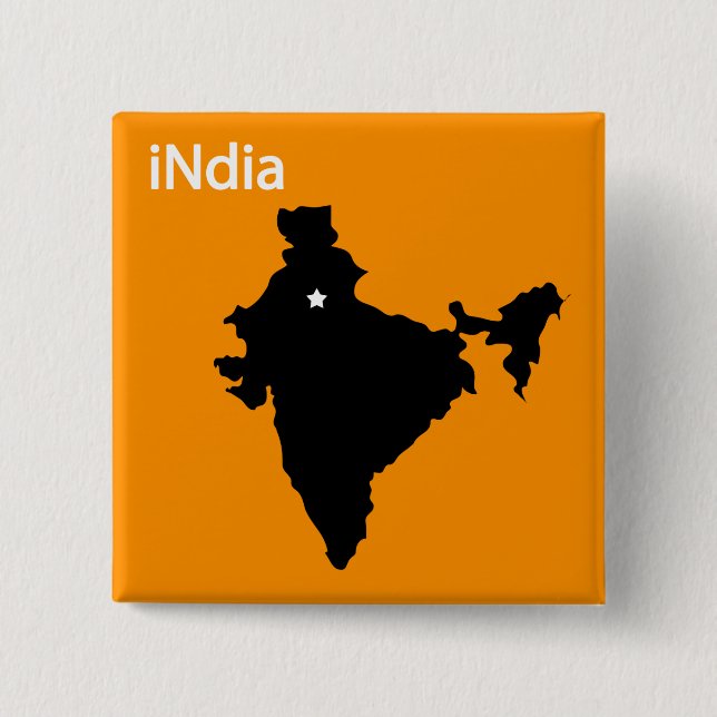 Bóton Quadrado 5.08cm iNdia (Frente)