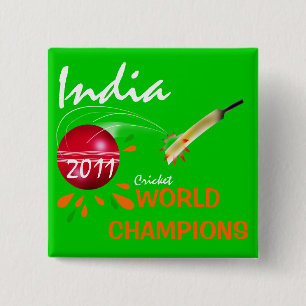 Bóton Quadrado 5.08cm India 2011 campeonatos do mundo do grilo ICC