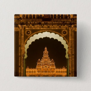 Bóton Quadrado 5.08cm ÍNDIA, Karnataka, Mysore : Palácio do Majaraja (c.