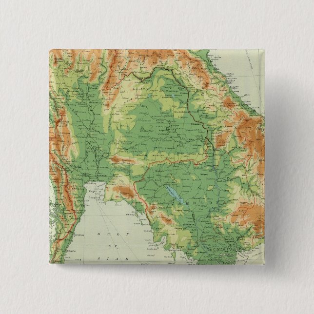 Bóton Quadrado 5.08cm Índia mais distante (Frente)