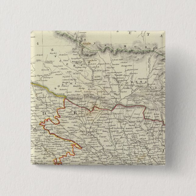 Bóton Quadrado 5.08cm Índia X (Frente)