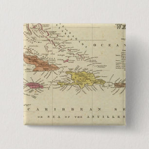 Bóton Quadrado 5.08cm Índias Ocidentais 14