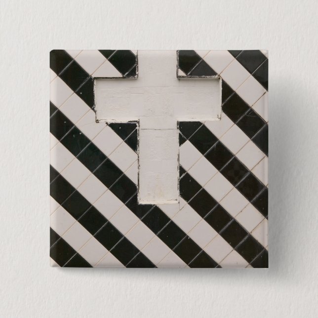 Bóton Quadrado 5.08cm Índias Ocidentais Francesas, Guadaloupe, Grande Te (Frente)