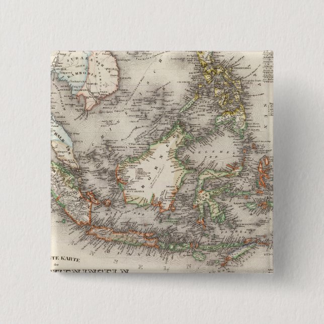 Bóton Quadrado 5.08cm Indonésia, Malásia (Frente)