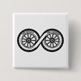 Bóton Quadrado 5.08cm Infinito Duas Rodas Liberdade