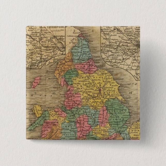 Bóton Quadrado 5.08cm Inglaterra 11 (Frente)