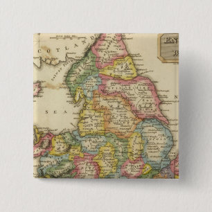 Bóton Quadrado 5.08cm Inglaterra e País de Gales