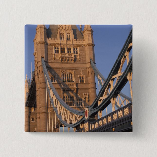 Bóton Quadrado 5.08cm Inglaterra, Londres, A Tower Bridge (Frente)