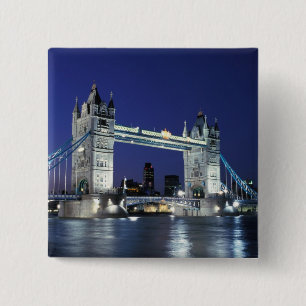 Bóton Quadrado 5.08cm Inglaterra, Londres, Tower Bridge 3