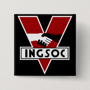Bóton Quadrado 5.08cm Ingsoc 1984