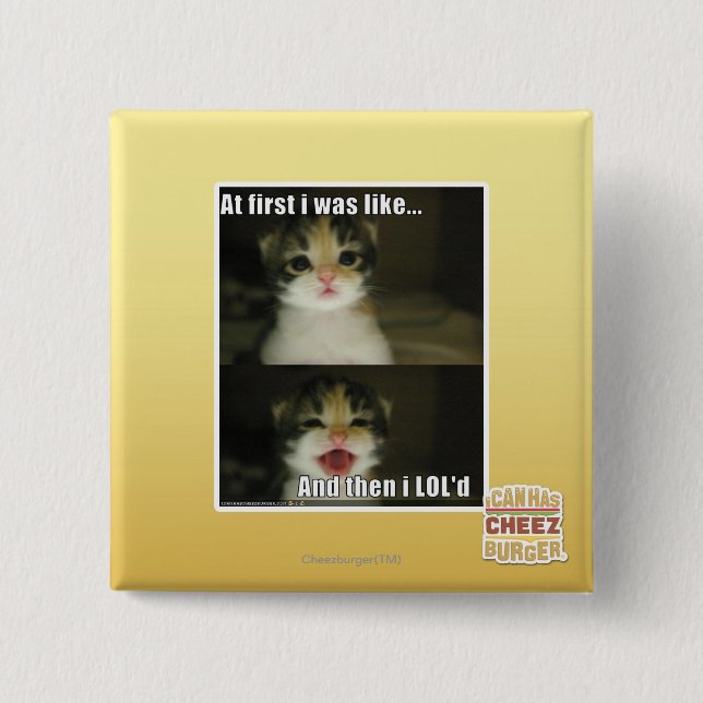 Bóton Quadrado 5.08cm Início no eu era como (Frente)