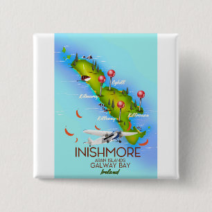 Bóton Quadrado 5.08cm Inishmore Aran Islands Galway Bay Irlanda