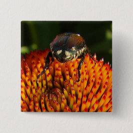 Bóton Quadrado 5.08cm Inseto na ventoinha