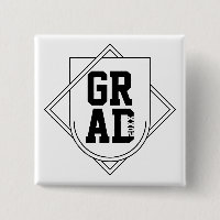 Insígnia de Logotipo de Graduado Preto e Branco An