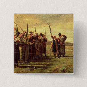 Bóton Quadrado 5.08cm Insurrectionists poloneses da rebelião 1863 (óle