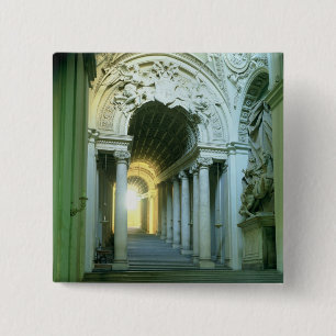 Bóton Quadrado 5.08cm Interior com vista da escadaria