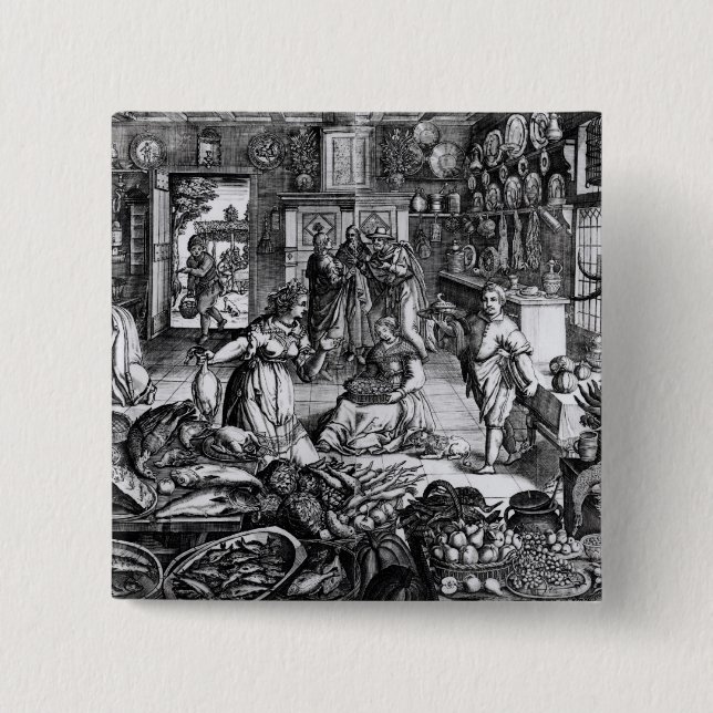 Bóton Quadrado 5.08cm Interior da cozinha (Frente)