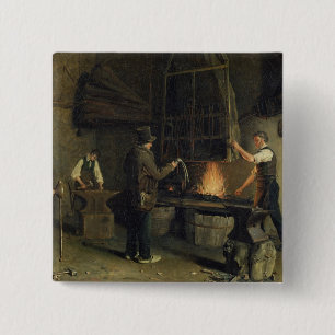 Bóton Quadrado 5.08cm Interior da forja, 1837