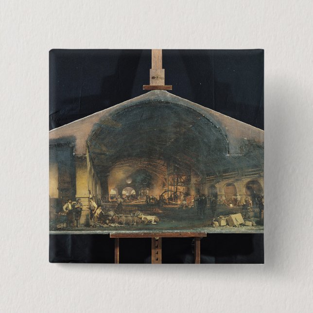 Bóton Quadrado 5.08cm Interior da forja em Fourchambault (Frente)