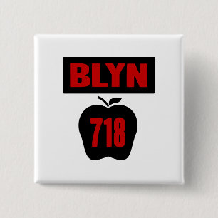 Bóton Quadrado 5.08cm Interior de Apple grande com bandeira, de BLYN 718