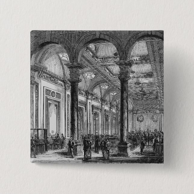 Bóton Quadrado 5.08cm Interior de Lloyd de Londres (Frente)