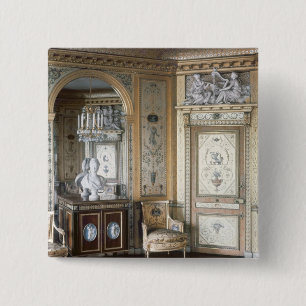 Bóton Quadrado 5.08cm Interior do boudoir de Marie Antoinette