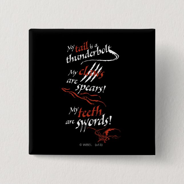 Bóton Quadrado 5.08cm Introdução SMAUG™ (Frente)