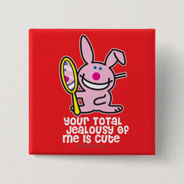 Bóton Quadrado 5.08cm Inveja (Frente)