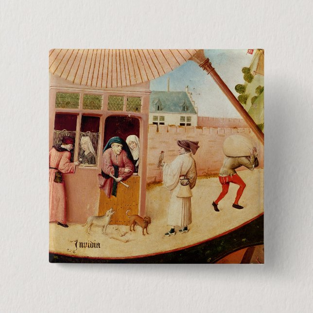 Bóton Quadrado 5.08cm Inveja (Frente)