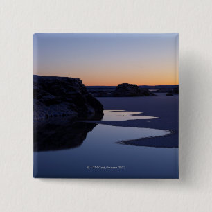 Bóton Quadrado 5.08cm Inverno, lago Myvatn, Islândia