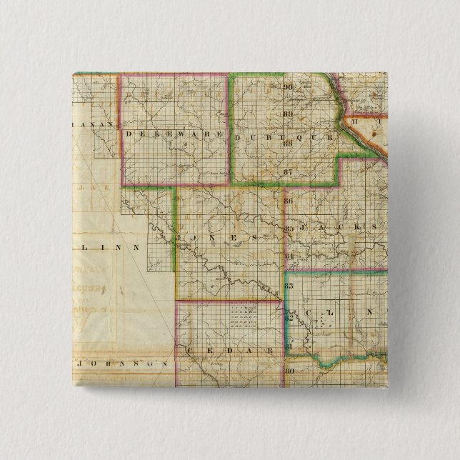 Bóton Quadrado 5.08cm Iowa (Frente)