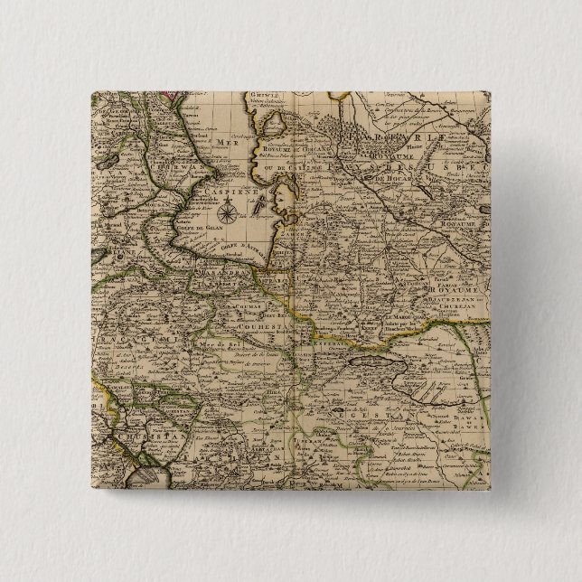 Bóton Quadrado 5.08cm Irã e Ásia (Frente)