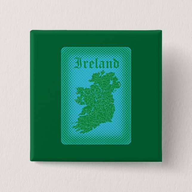Bóton Quadrado 5.08cm Ireland (Frente)