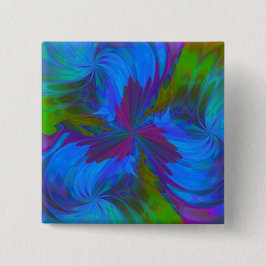 Bóton Quadrado 5.08cm Íris em azul