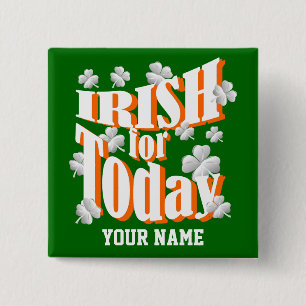 Bóton Quadrado 5.08cm Irish St Patrick's day